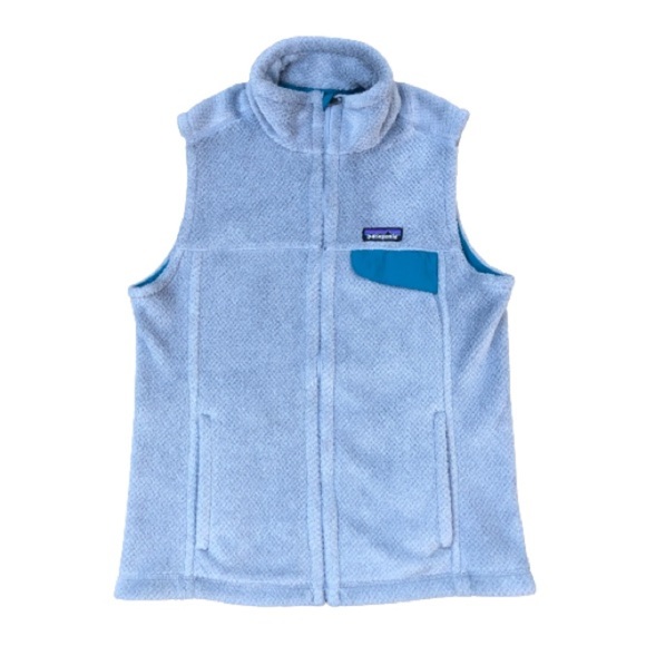 Patagonia Re-Tool Polartec Fleece Vest 25547 Grey Gray Teal Elwha Women’s Medium - Picture 13 of 14
